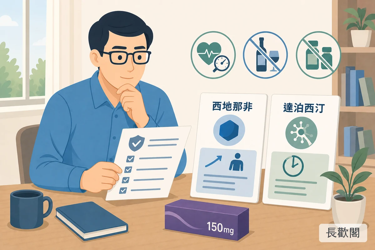 男性查看紫鑽 STENAGRA FORCE 的西地那非150mg與達泊西汀成分安全清單