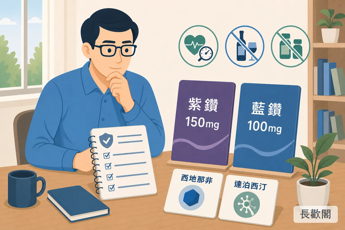 男性比較紫鑽150mg與藍鑽100mg西地那非雙效配方安全清單