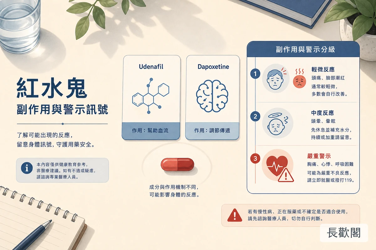 紅水鬼 烏地那非雙效副作用與停用警訊整理