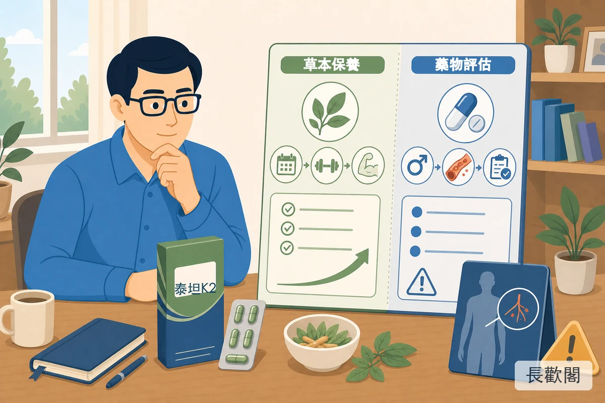 男性比較泰坦K2草本保養與藥物評估期待差異