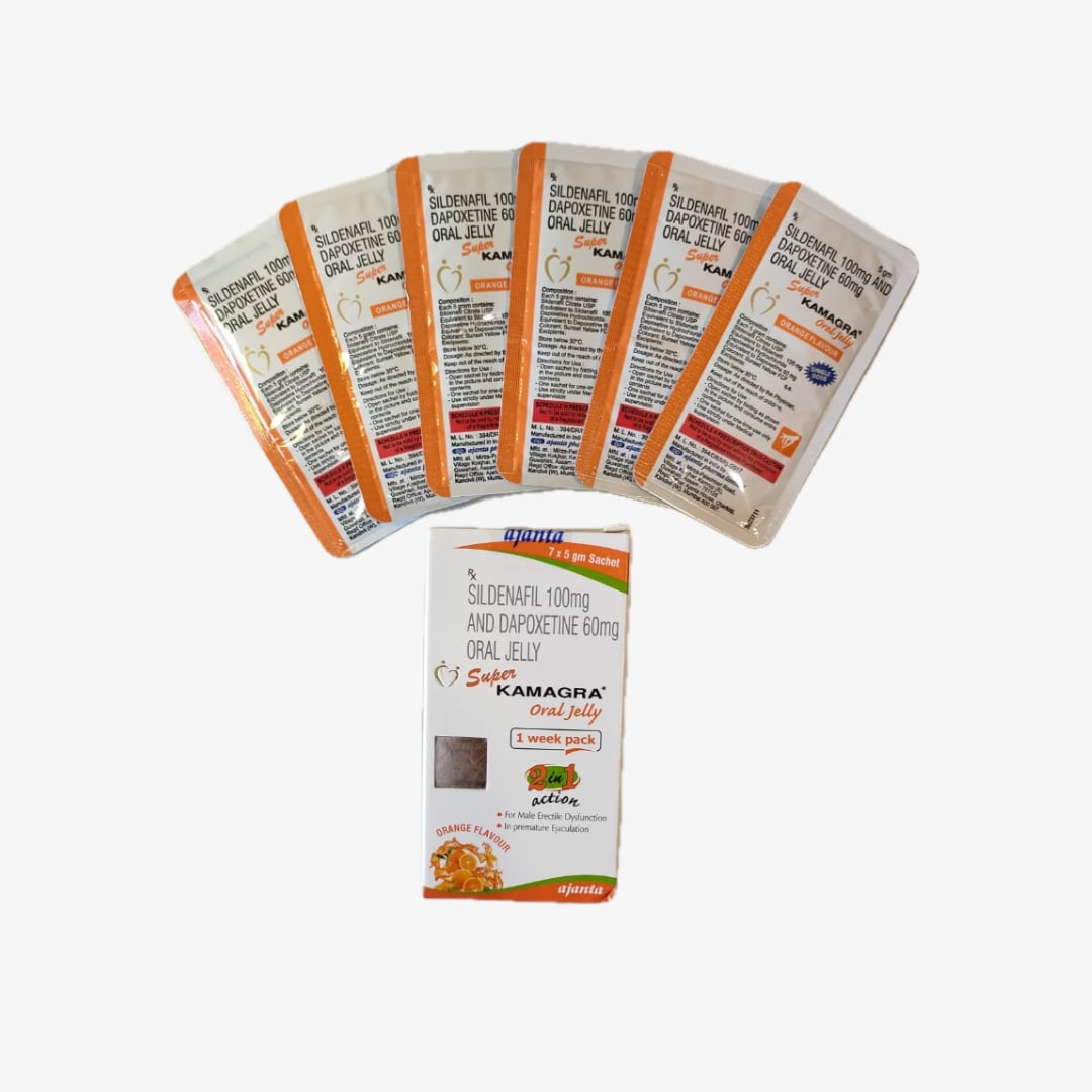 泰國壯陽果凍｜Super KAMAGRA 橘子口味 7包/盒｜雙效助勃延時｜約30分鐘見效