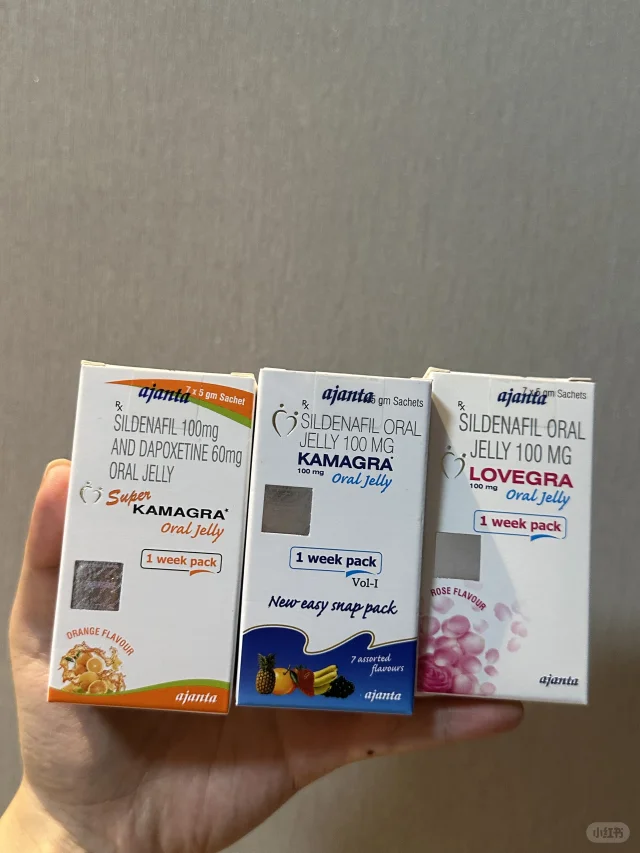 泰國果凍威而鋼不同口味的包裝展示